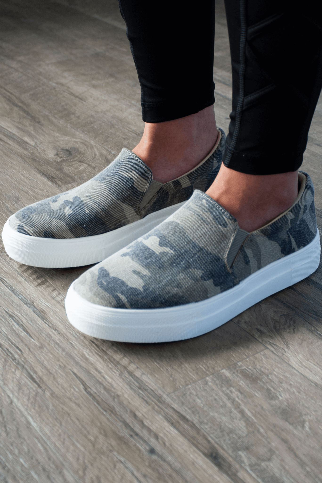 Now You See Me Camo Slip-on Sneakers
