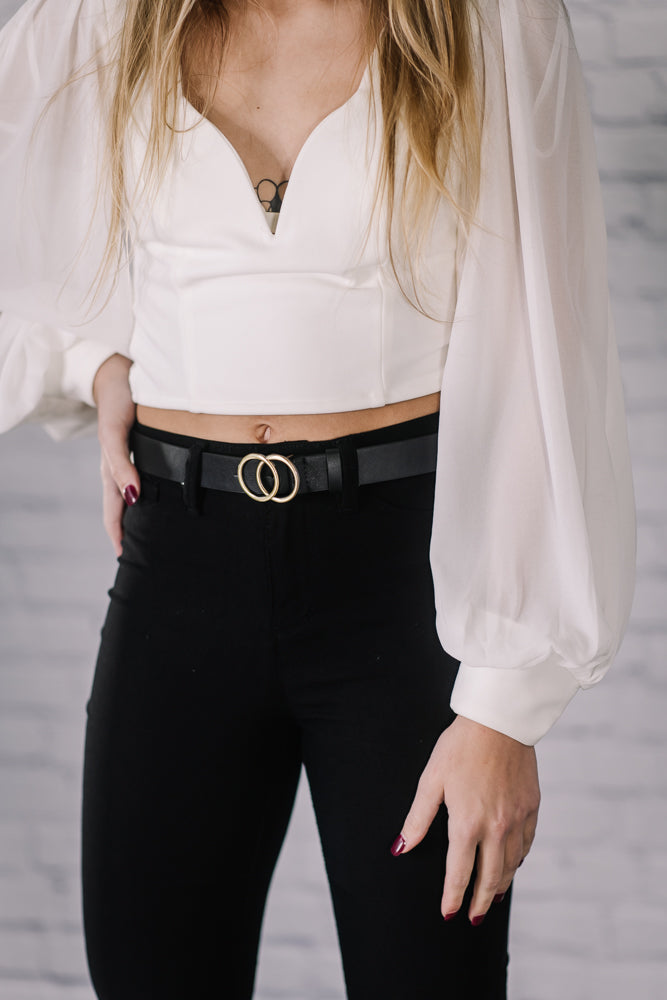 Night is Young Black Fashion Belt