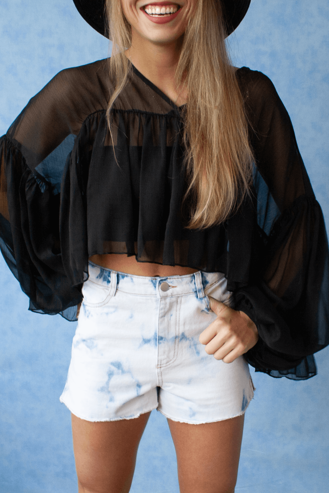 Roadtrippin' Bleached Denim Shorts