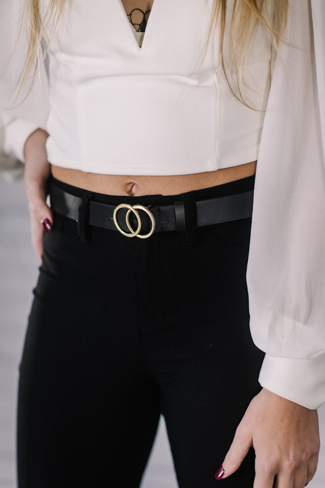 Night is Young Black Fashion Belt